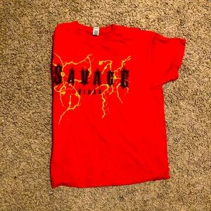 Print Detail Red Oversized Shirt. Size Large. Rue 21.